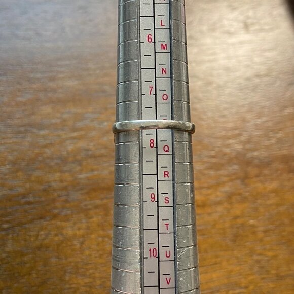 Sterling Silver 925 Scrollwork Oval Faux Turquoise Tapered Shank Ring Sz 7.5 - Picture 9 of 16